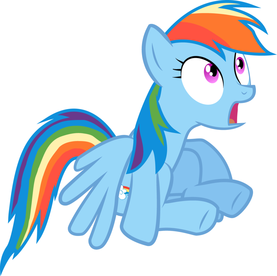 Shocked Rainbow Dash By Tertonda Shocked Rainbow Dash - Mlp Rainbow Dash Surprise (900x898)