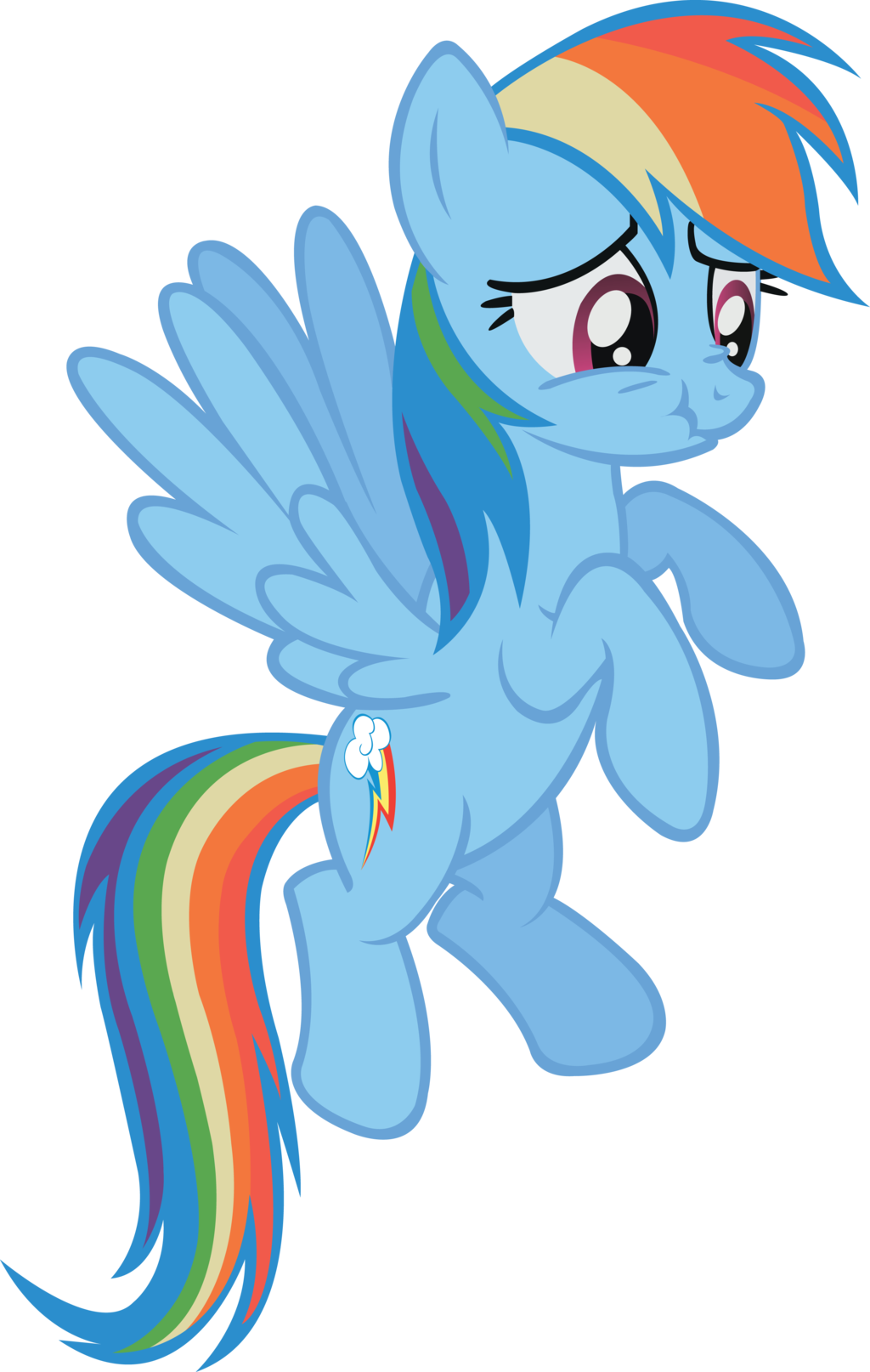 Trying Not To Laugh By Midnite99 - Mlp Rainbow Dash Laughing (1024x1614)