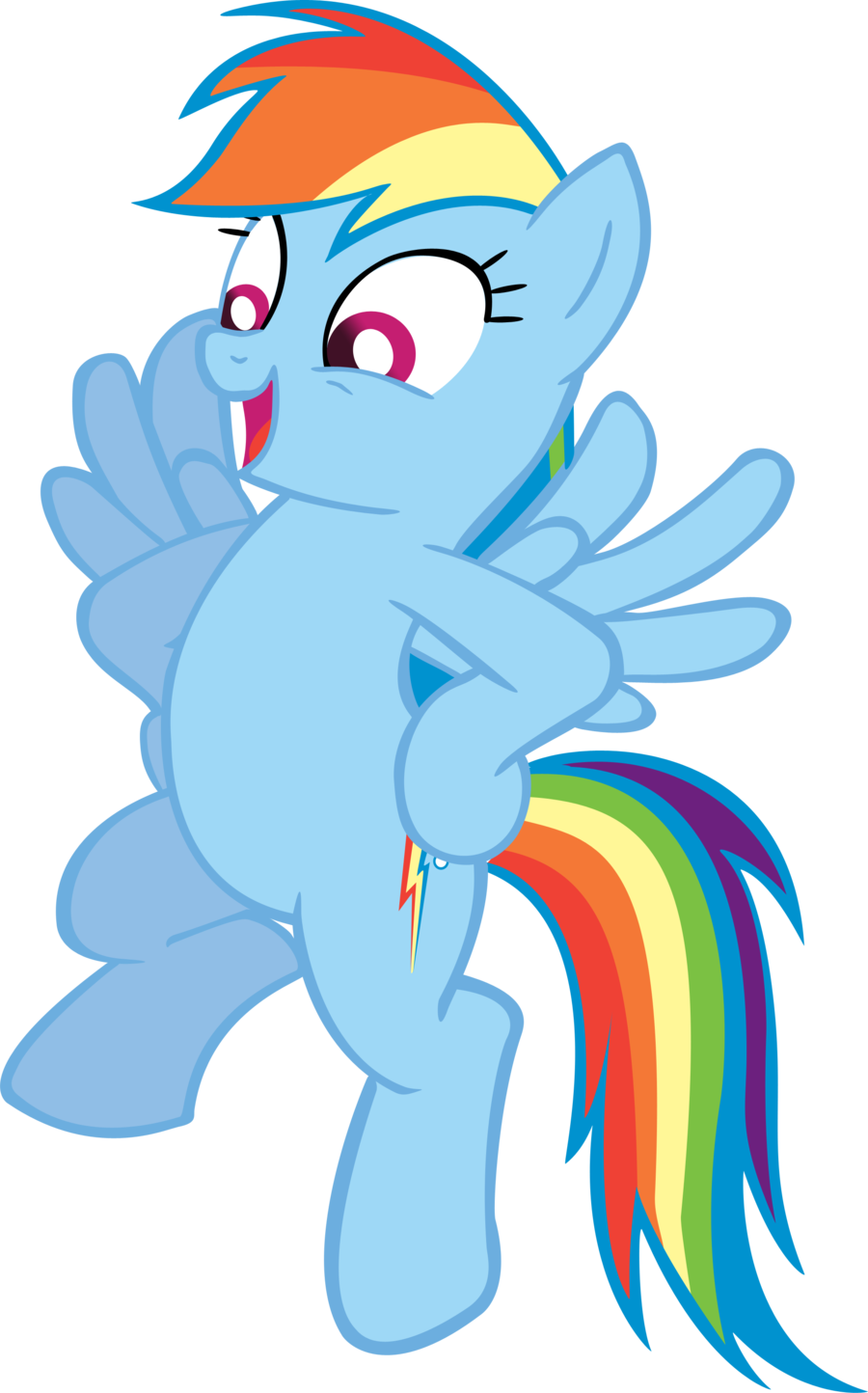 Friendly Neighborhood Rainbow Dash Vector By Hazamaitsuru - Pregnant Rainbow Dash (900x1444)