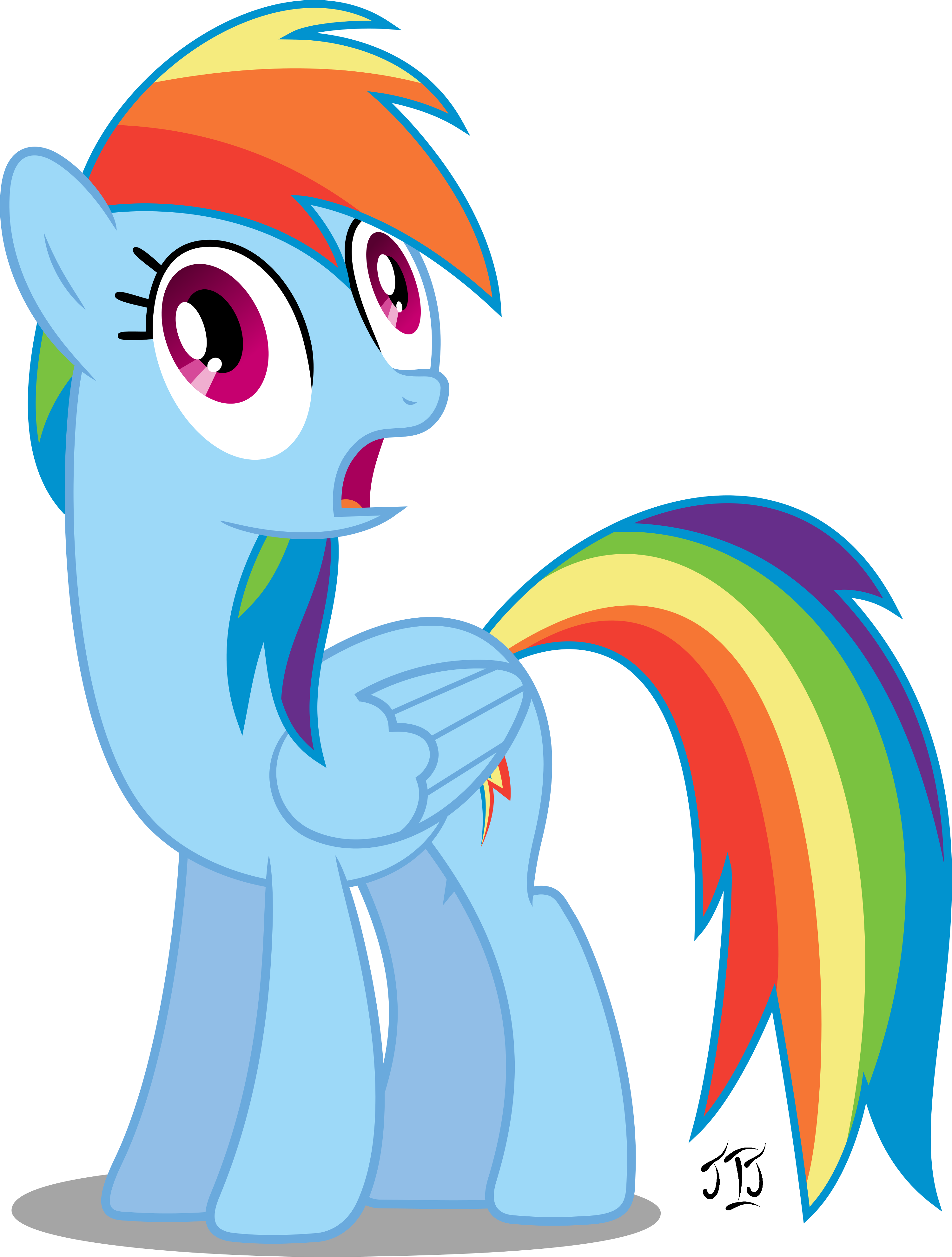 Rainbow Dash What The By Mlp-scribbles - Mlp Rainbow Dash Derp (3000x3962)