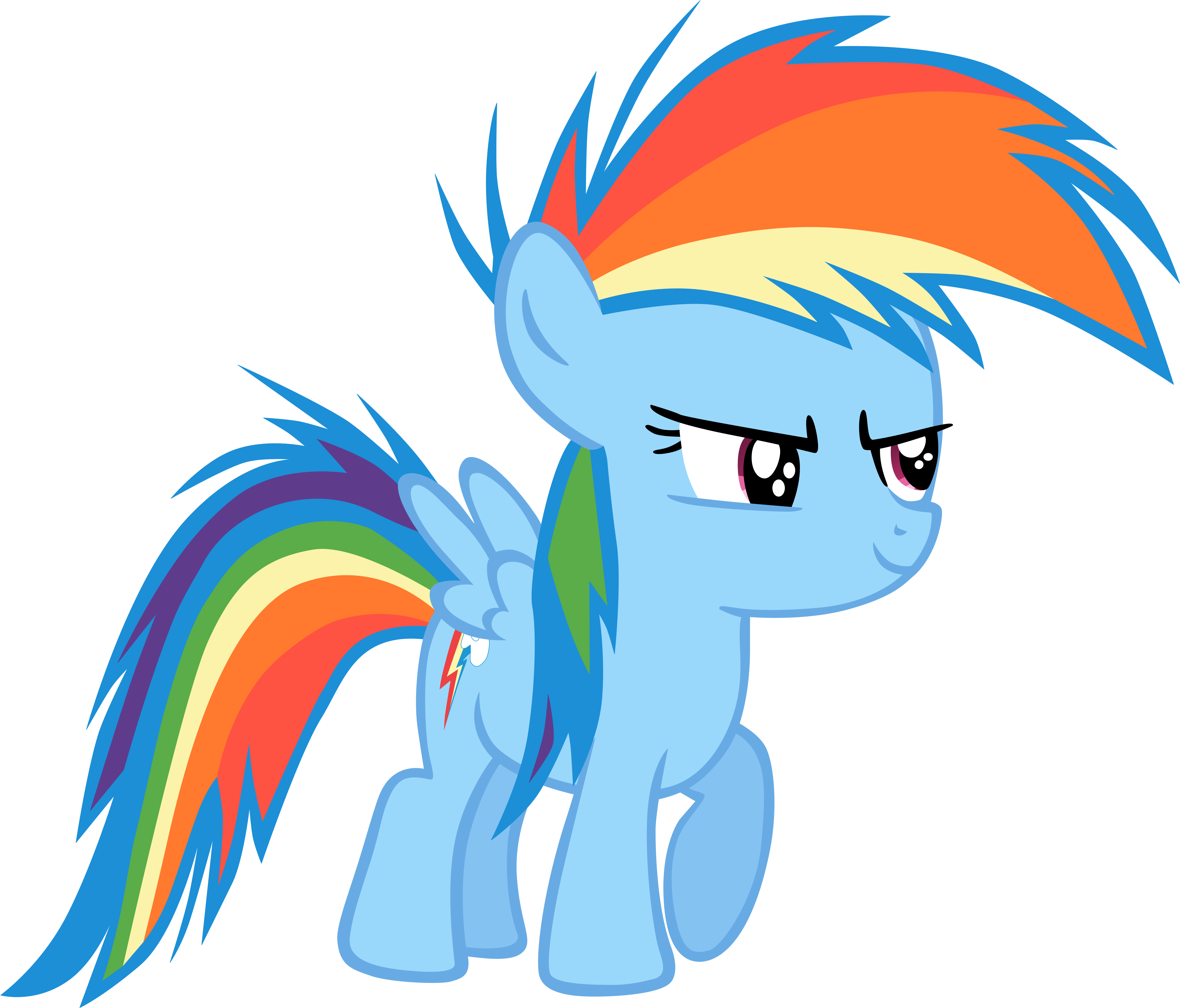 Rainbow Dash My Little Pony Friendship Is Magic Wiki - Mlp Rainbow Dash Filly (4608x4208)