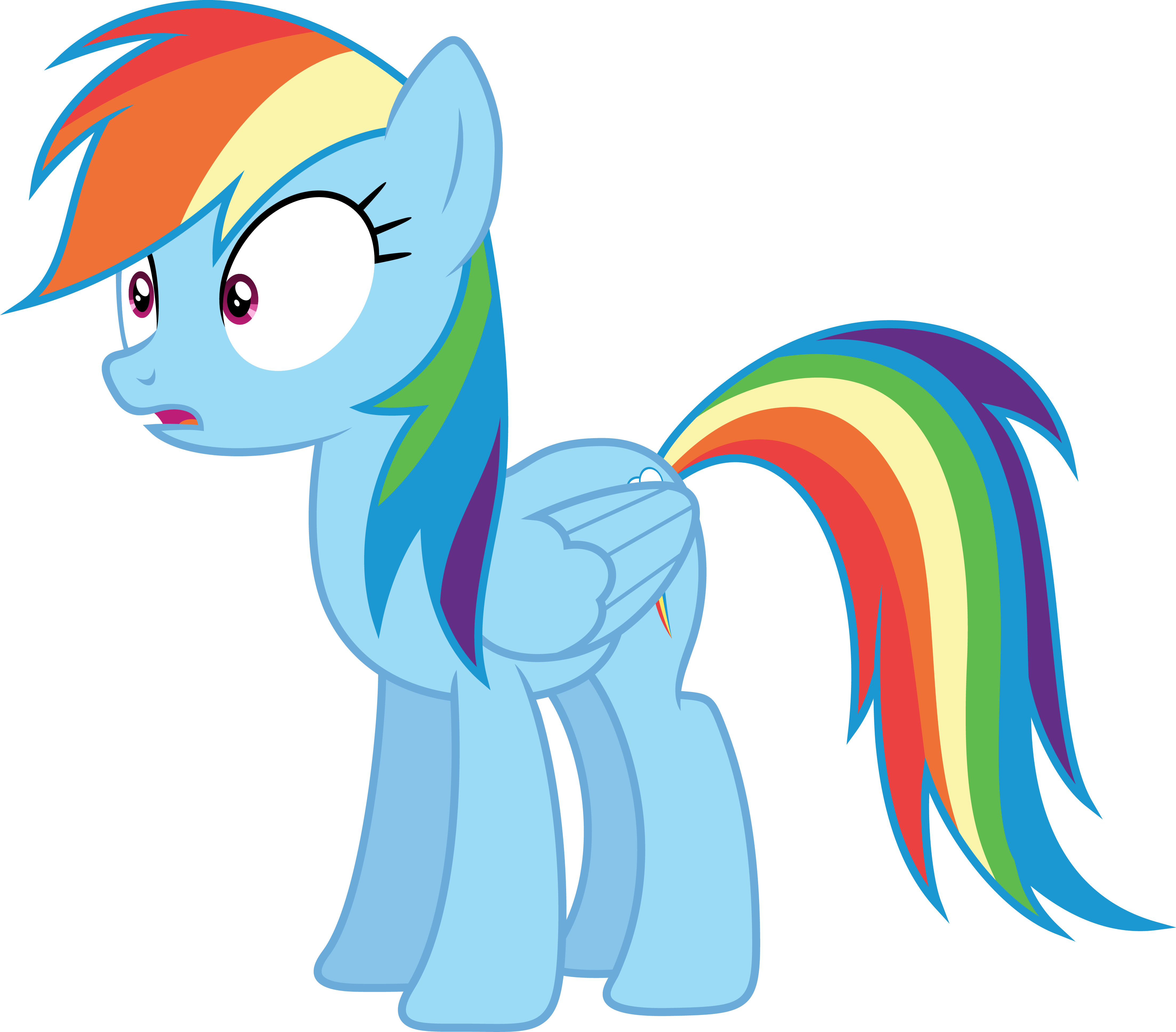 Surprised Rainbow Dash By Djdavid98 - Mlp Rainbow Dash Side (4412x3870)