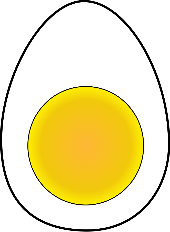 Free Vector Soft Boiled Egg Clip Art - Egg Yok And White (587x800)