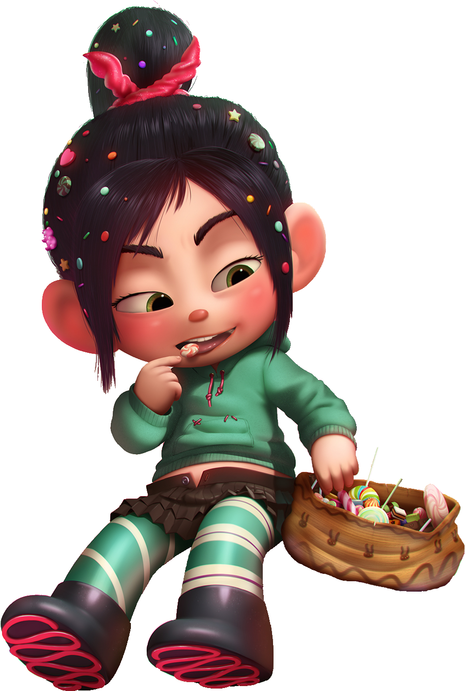 Vanellope Eating Candy - Vanellope Eating Candy (970x1426)