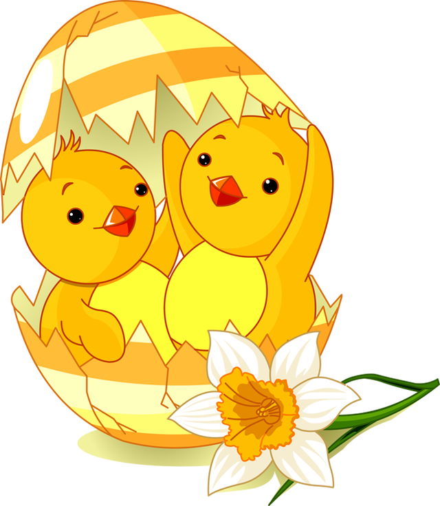 Pin Easter Chick Clipart - Religious Easter 2018 Greetings (640x736)