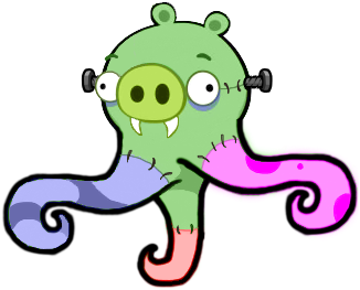 Franken Octopus By Stormtrooper-pig - Angry Birds Octopus Pig (425x340)