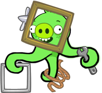 Octopus Freckled Pig - Angry Birds Octopus Pig (425x340)