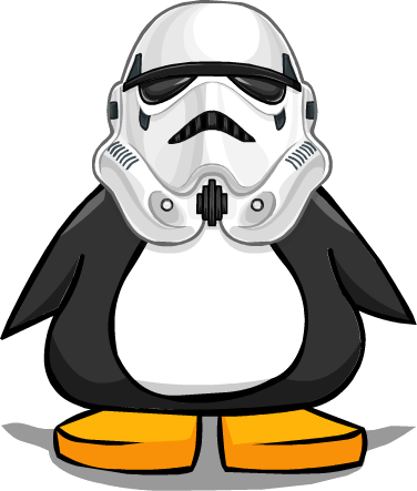 Stroomtrooper Helmet In Player Card - Club Penguin Ninja Mask (376x443)