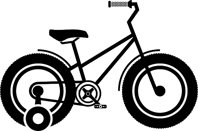 Cycling Kid Bike, Bike, Bicycle, Biking, Sports, Cycling - Bike With Training Wheels Clipart (640x425)