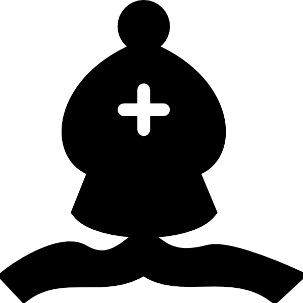 Free Fou Noir - Bishop Silhouette (600x600)