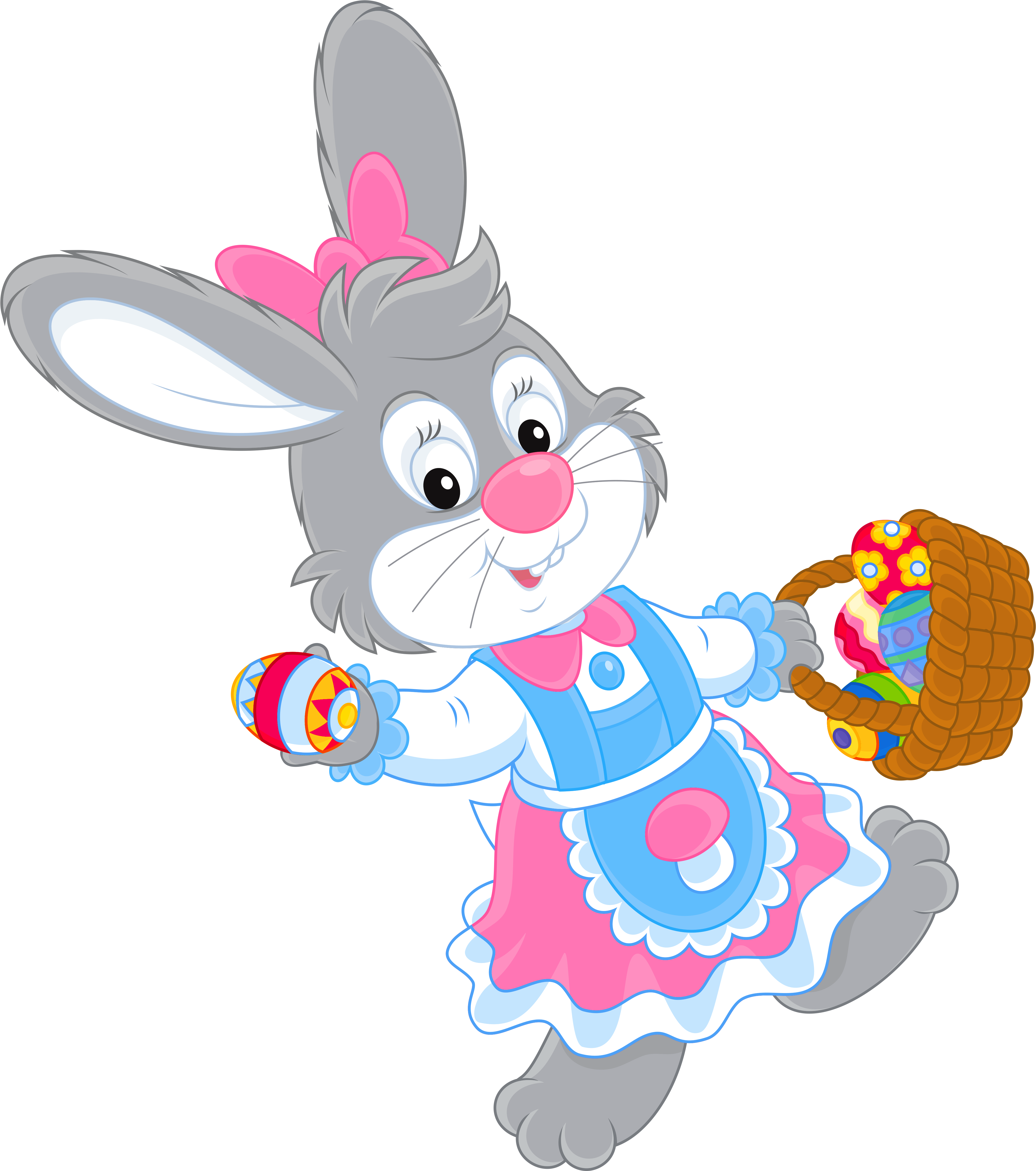 Girls Easter Bunny Clipart - Girl Easter Bunny Clipart (4490x5000)