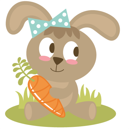 Easter Bunny Holding Carrot Svg Files Easter Svg File - Easter Bunny With Carrot (432x432)