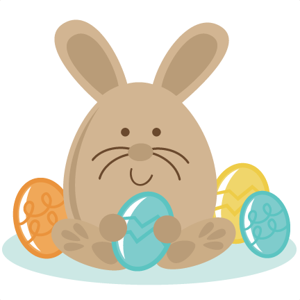 Bunny Sitting With Eggs Svg Files Easter Svg File Bunny - Scalable Vector Graphics (432x432)