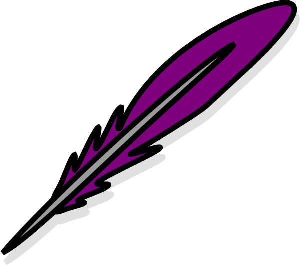 Purple Feather Clip Art At Clker - Purple Feather Clip Art (600x531)