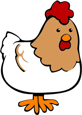 Chicken - Farm Animals Chicken Cartoon (300x425)