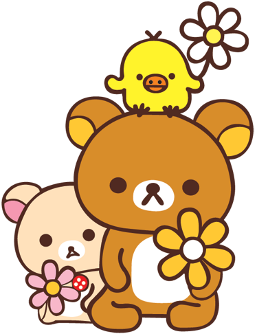 Wall Color - Rilakkuma Bear Cartoon (374x486)