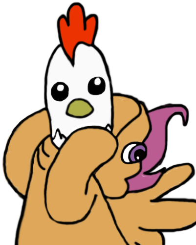 Chicken Scootaloo [trace] By Vanillaghosties - Mlp Scootaloo Chicken (500x500)
