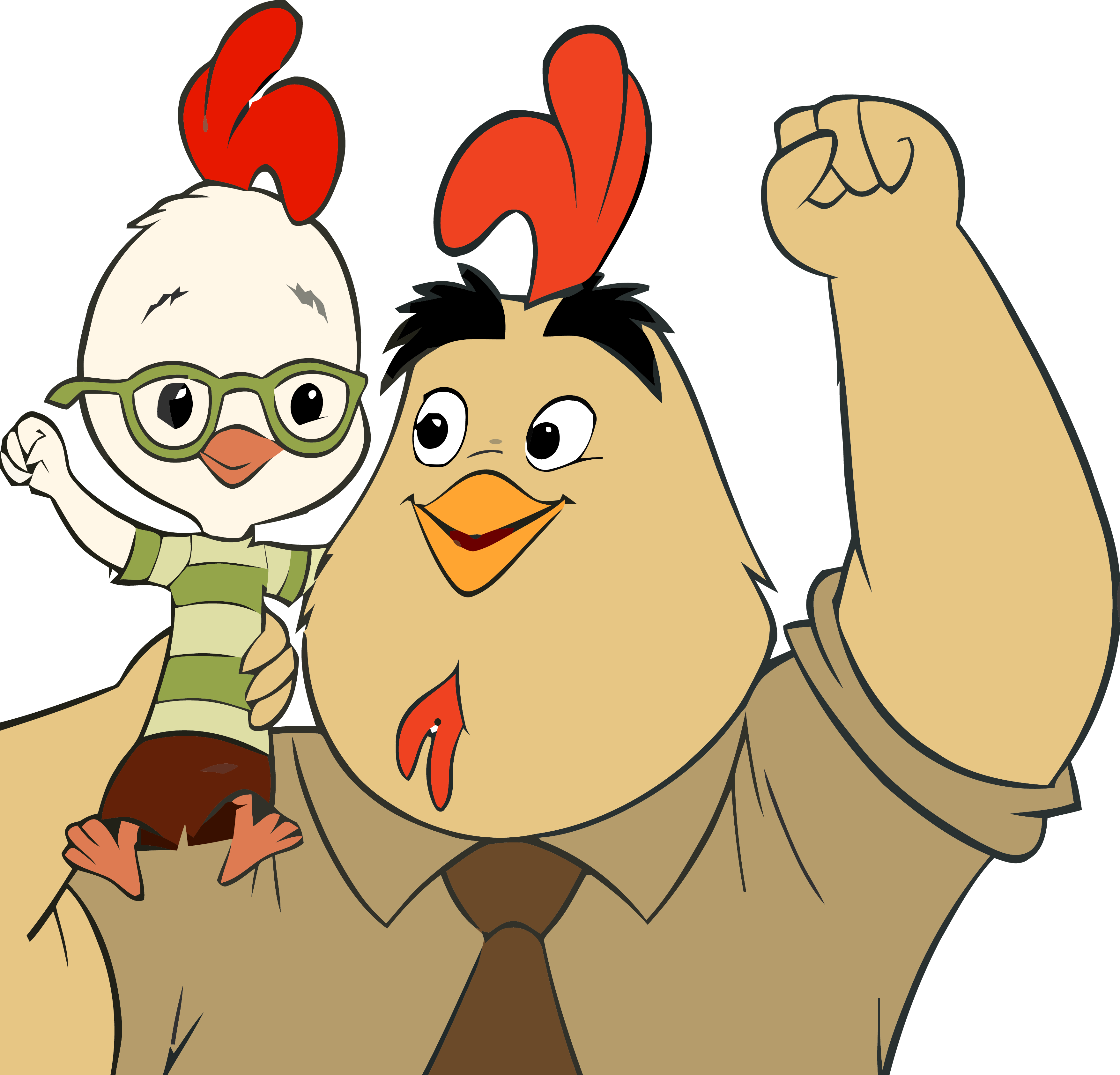 Chicken Little Buck Cluck Win Clipart Png - Fathers Day Clip Art (3511x3370)
