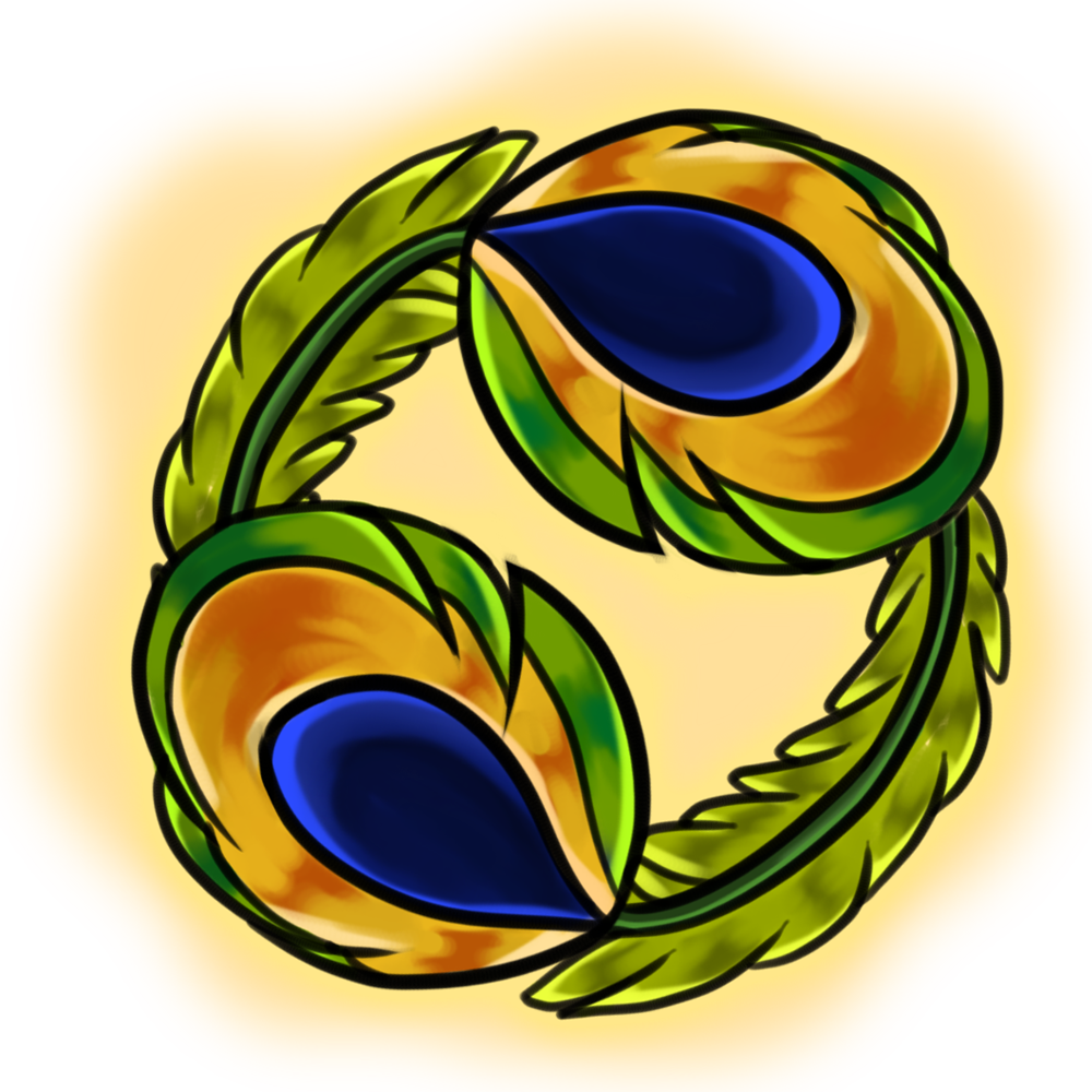 Peacock Feather - Illustration (1000x1000)