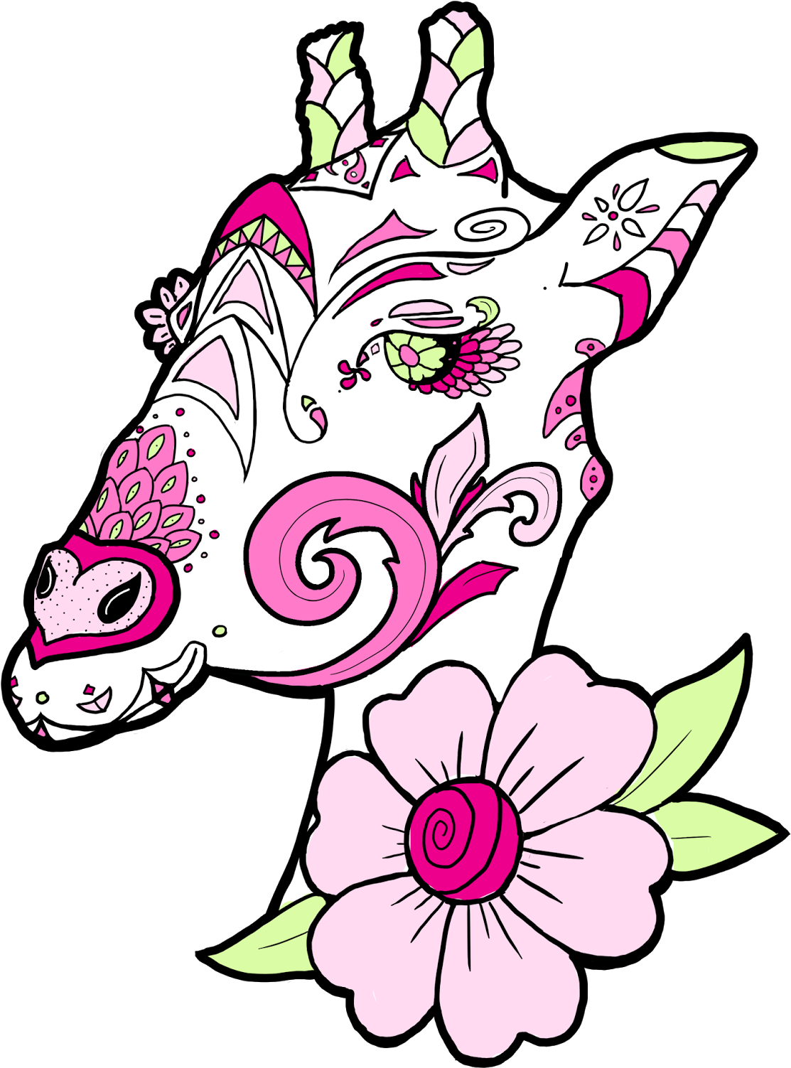 A Lily In No Particular Style, Just Trying To Draw - Cartoon (1183x1600)