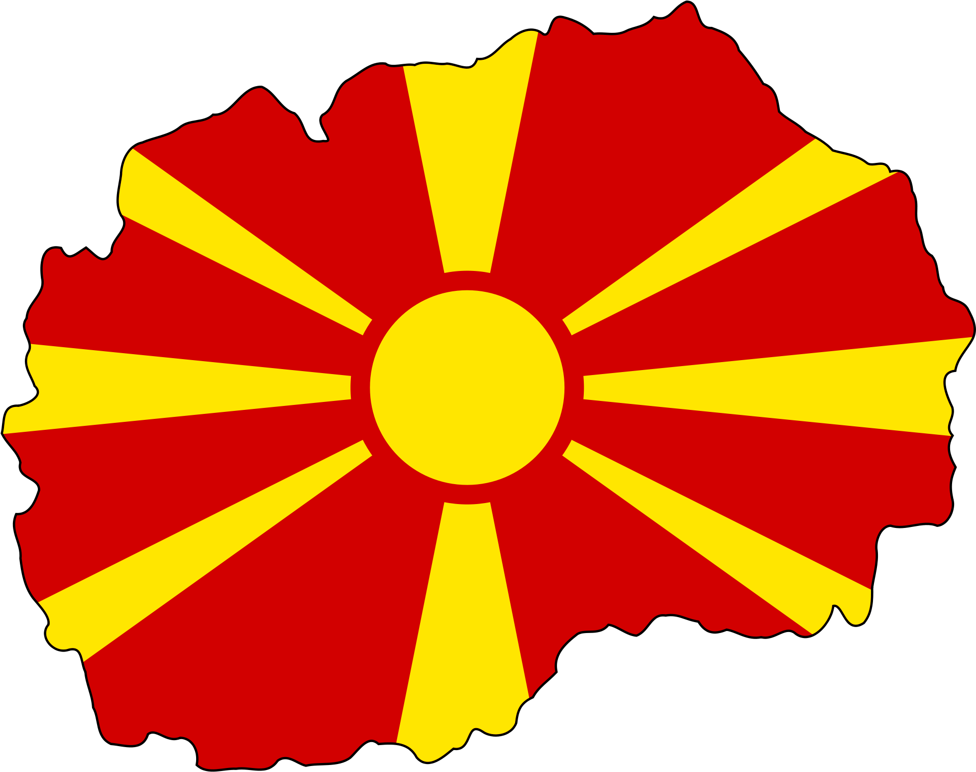 Macedonia Flag Map - Macedonia Flag Map (2048x1638)
