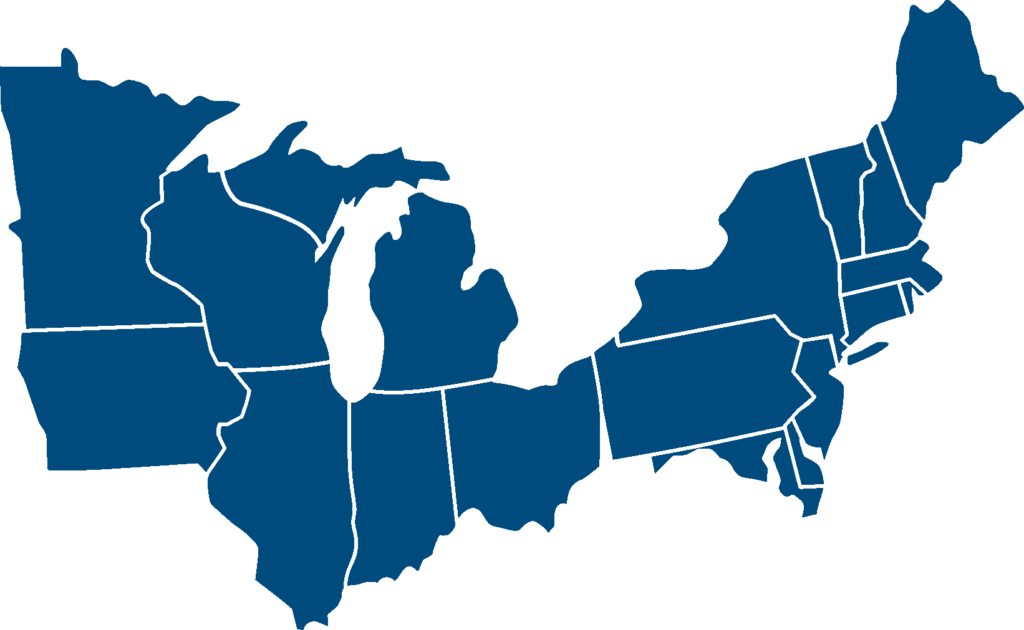 Blue Png Map - Rust Belt 2016 Election (1024x630)