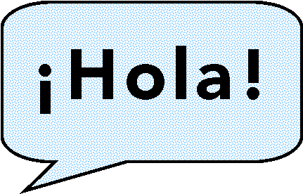 Hola Speech Bubble Image - Library (436x285)