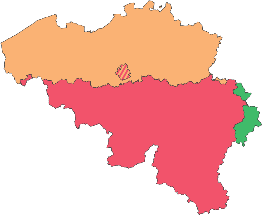 Communities Of Belgium - Flag Of Belgium (939x768)