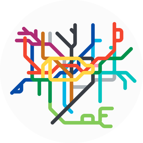 London Mini Metro Map - Metro Graphic Design (500x500)