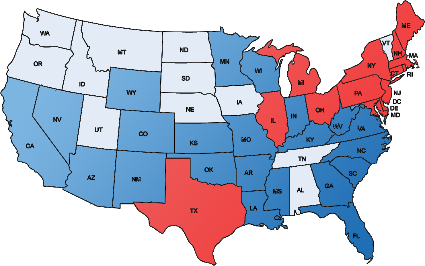 Map Of States Consumer Energy Options Supplies Gas - Real Estate Exam Prep (pearson Vue)-3rd Edition (1505x958)