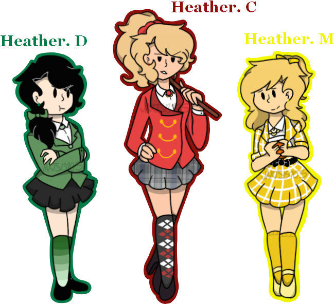 Heather, Heather, And Heather By Jartsb105 - Cartoon (700x728)