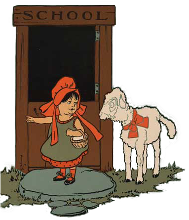 Mary Leaving School - Mary Had A Little Lamb (385x502)