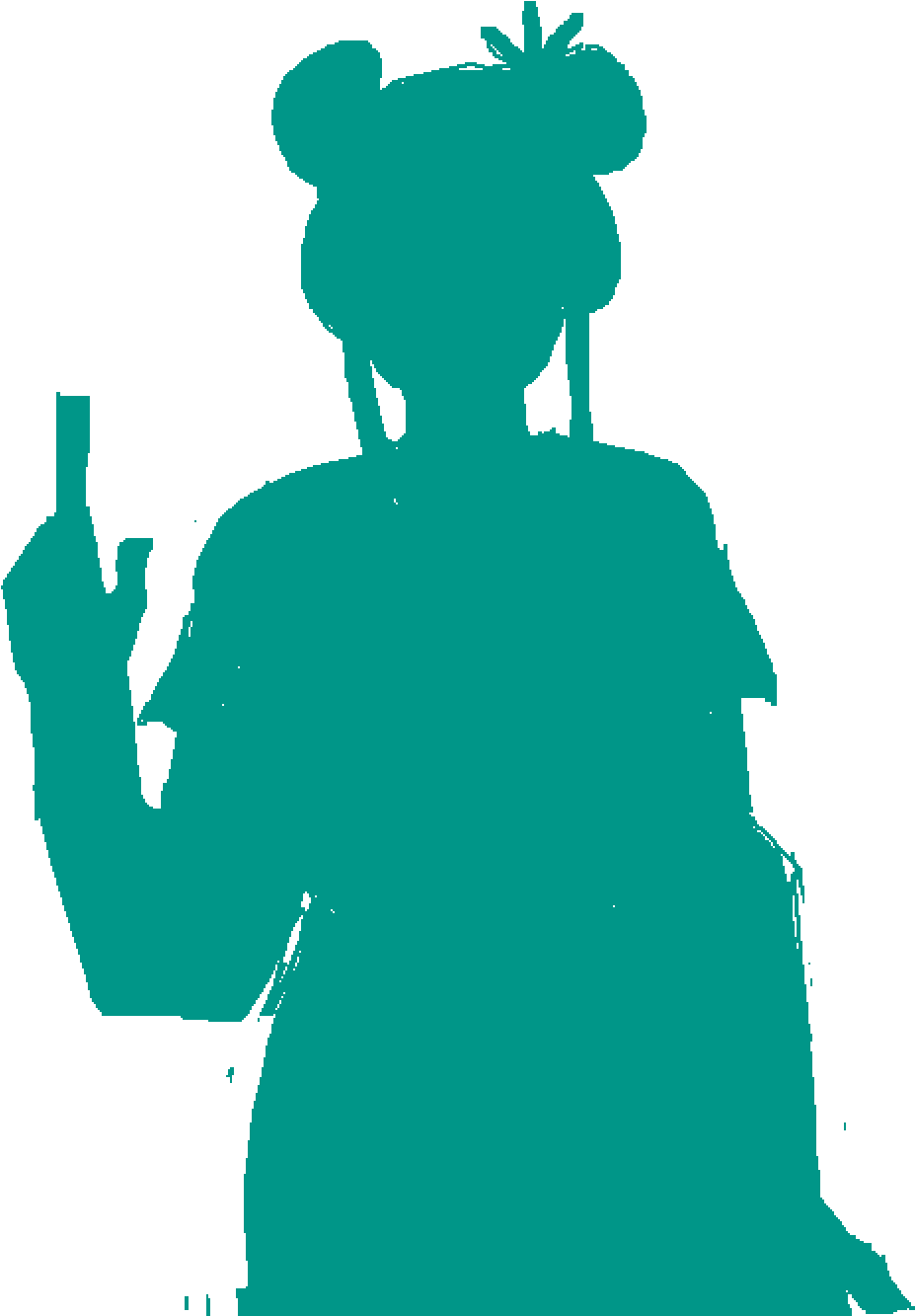 Heather Silhouette - Illustration (1000x1332)