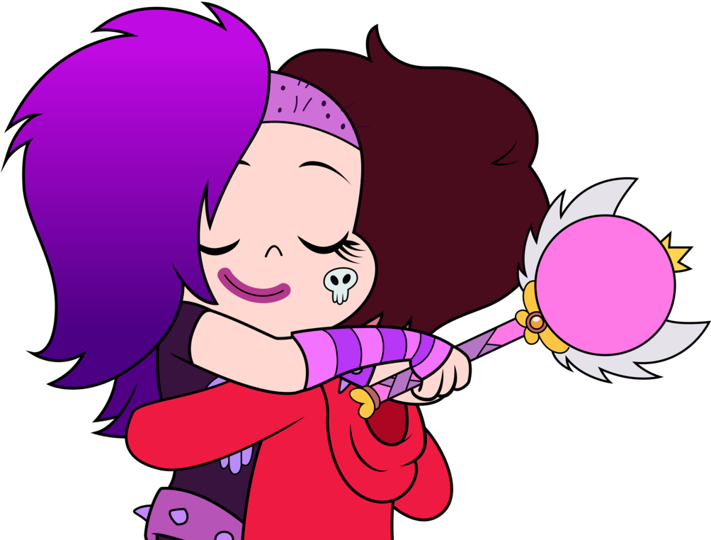 Cute Starco Hug Vector From Season 2 By Sparxyz - Star Baile De La Luna Roja (1003x797)