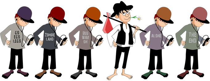 Boy Comic Characters Lad Past And Present - การ์ตูน เด็ก ช่าง Png (680x340)