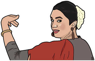 Woman, Indian, Indian Woman - Cartoon (604x340)