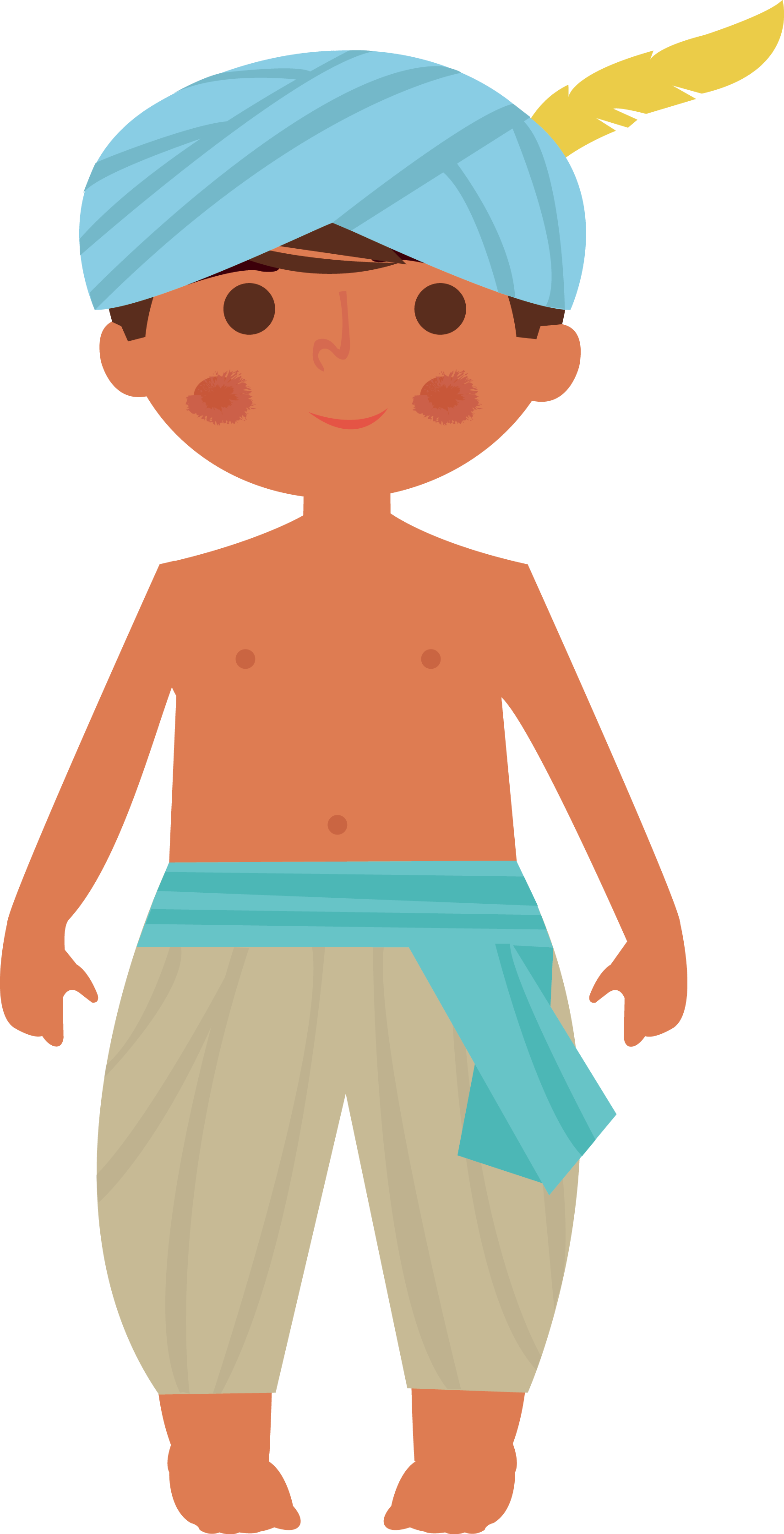 India Boy Illustration - Illustration (1712x3349)