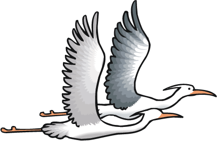 Dangerous Migrations Game - Migrating Birds Cartoon (445x290)