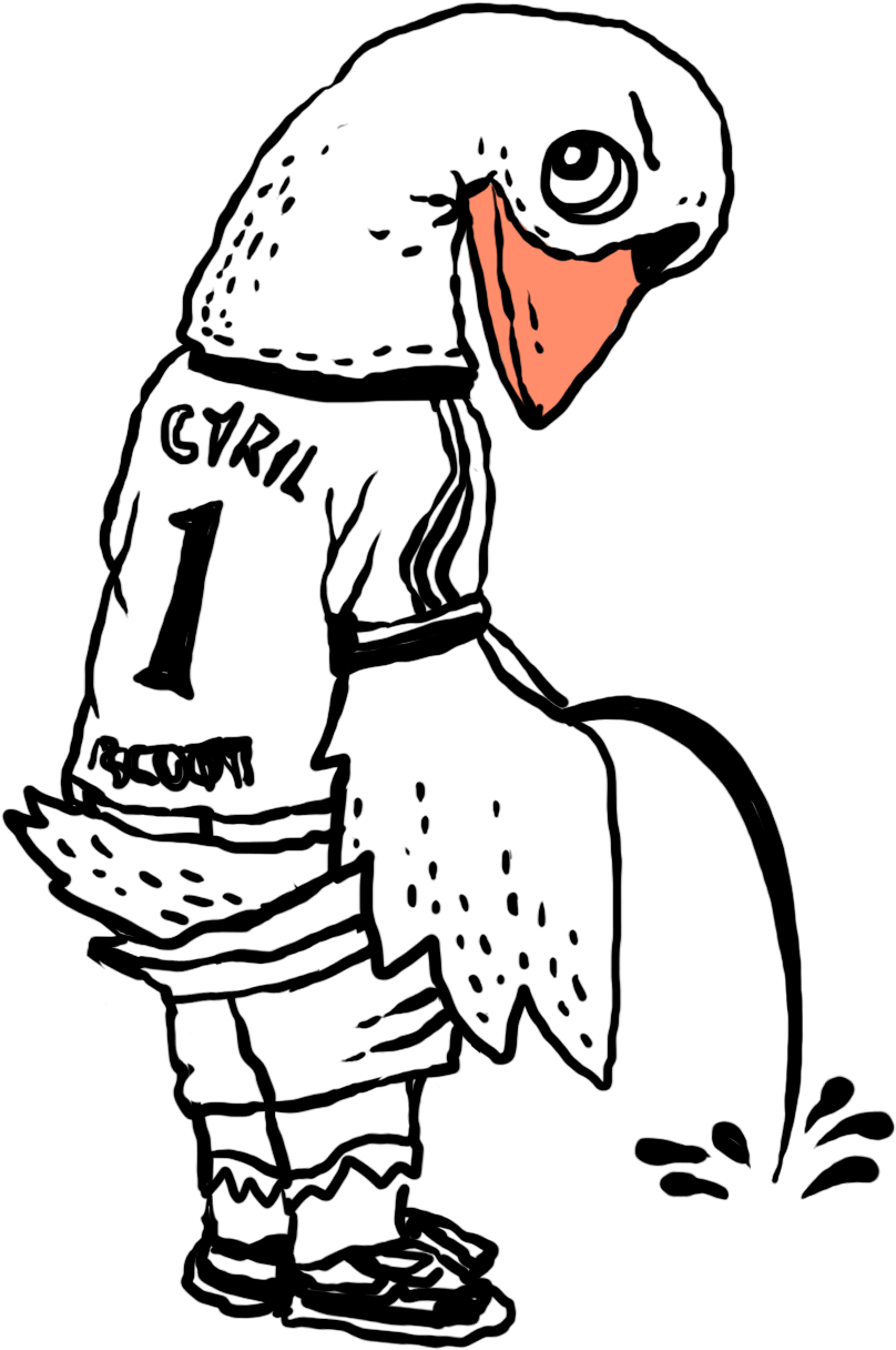 “feathers Ruffled By Swans Mascot ” Read A Headline - Illustration (1045x1345)