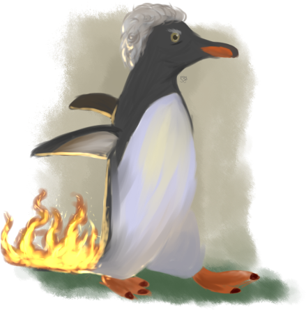 Soooooo - Penguin With His Arse On Fire (450x600)