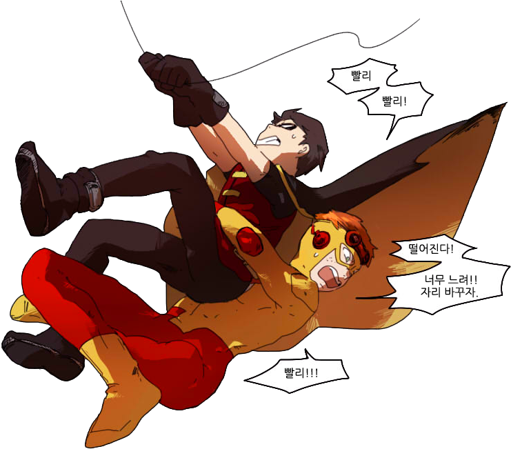 Source - Weheartit - Com - Robin X Kid Flash Fanart (800x800)