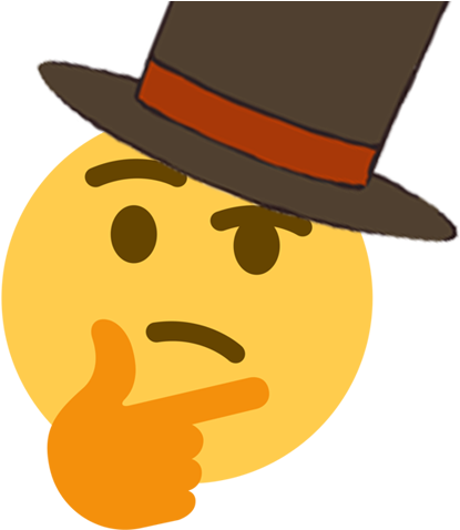 Yellow Cartoon Headgear Orange Smile Hat - Thinking Emoji With Hat (477x477)