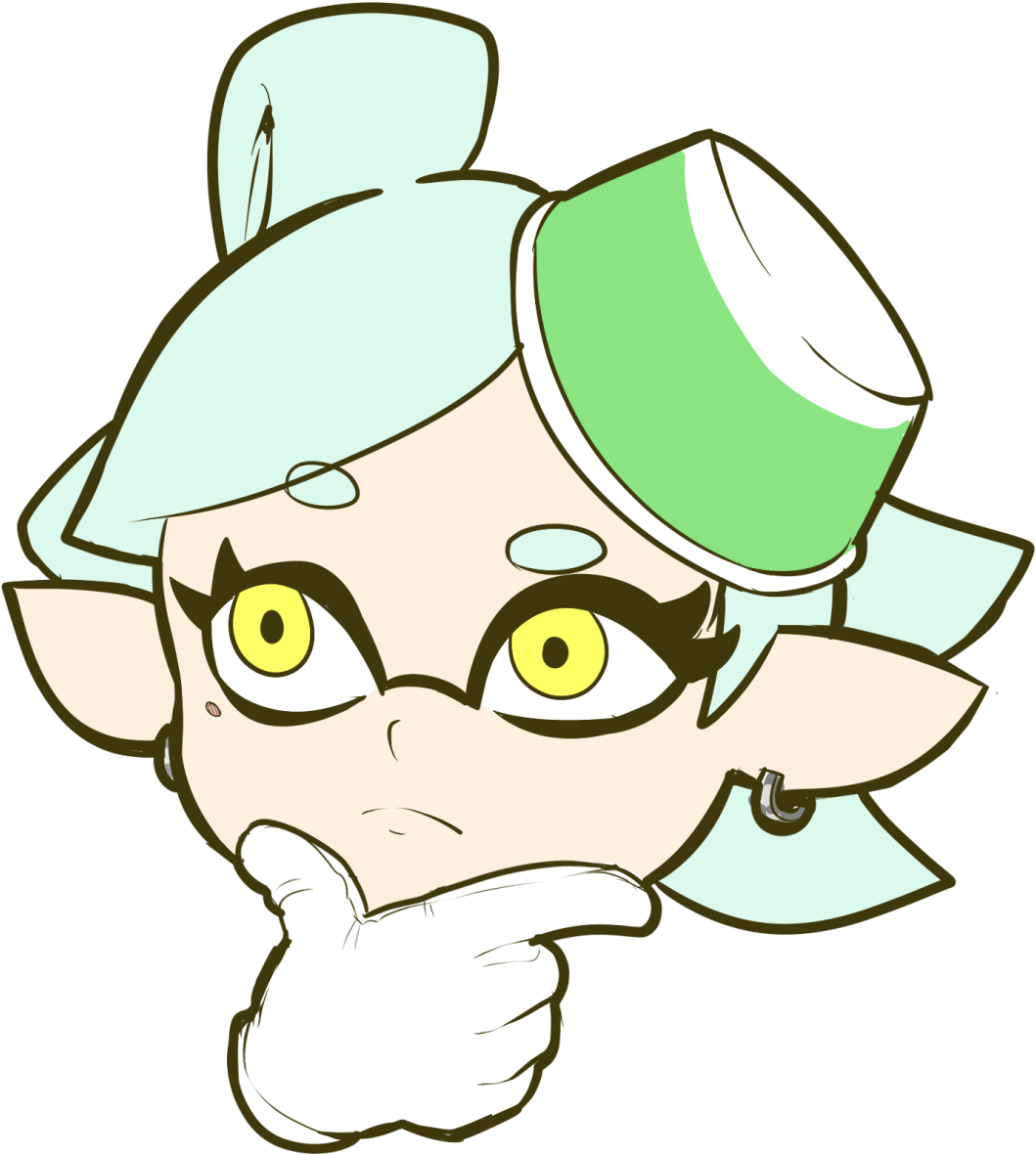 Splatoon 2 Green Cartoon Mammal Vertebrate Fictional - Splatoon Thinking Emoji (1280x1279)
