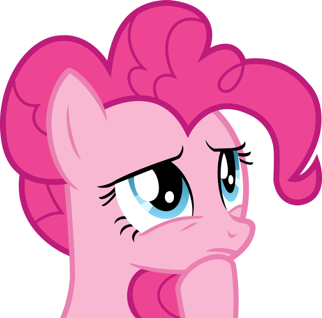 Thinking Pinkie Pie Vector By Thefrostspark Thinking - Mlp Pinkie Pie Think (1024x1012)
