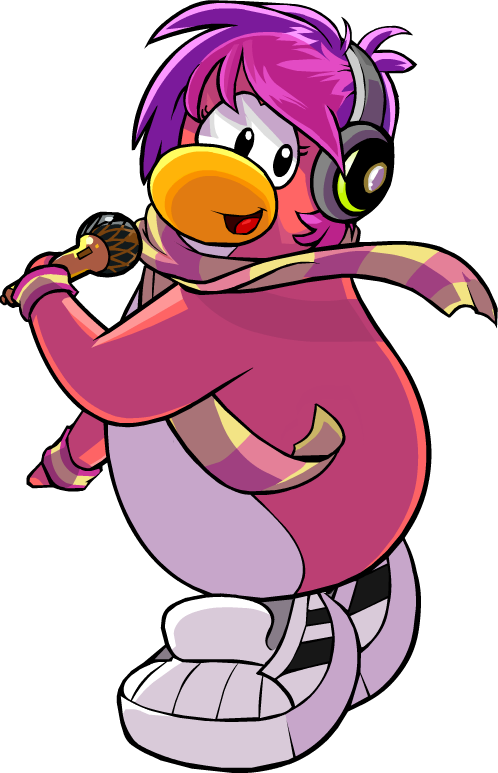 Dj Cadence Club Penguin By Bagogo - Club Penguin Pink Penguin (498x773)