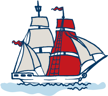 Wedding Invitation Icon - Cartoon Ship On Water Png (600x600)