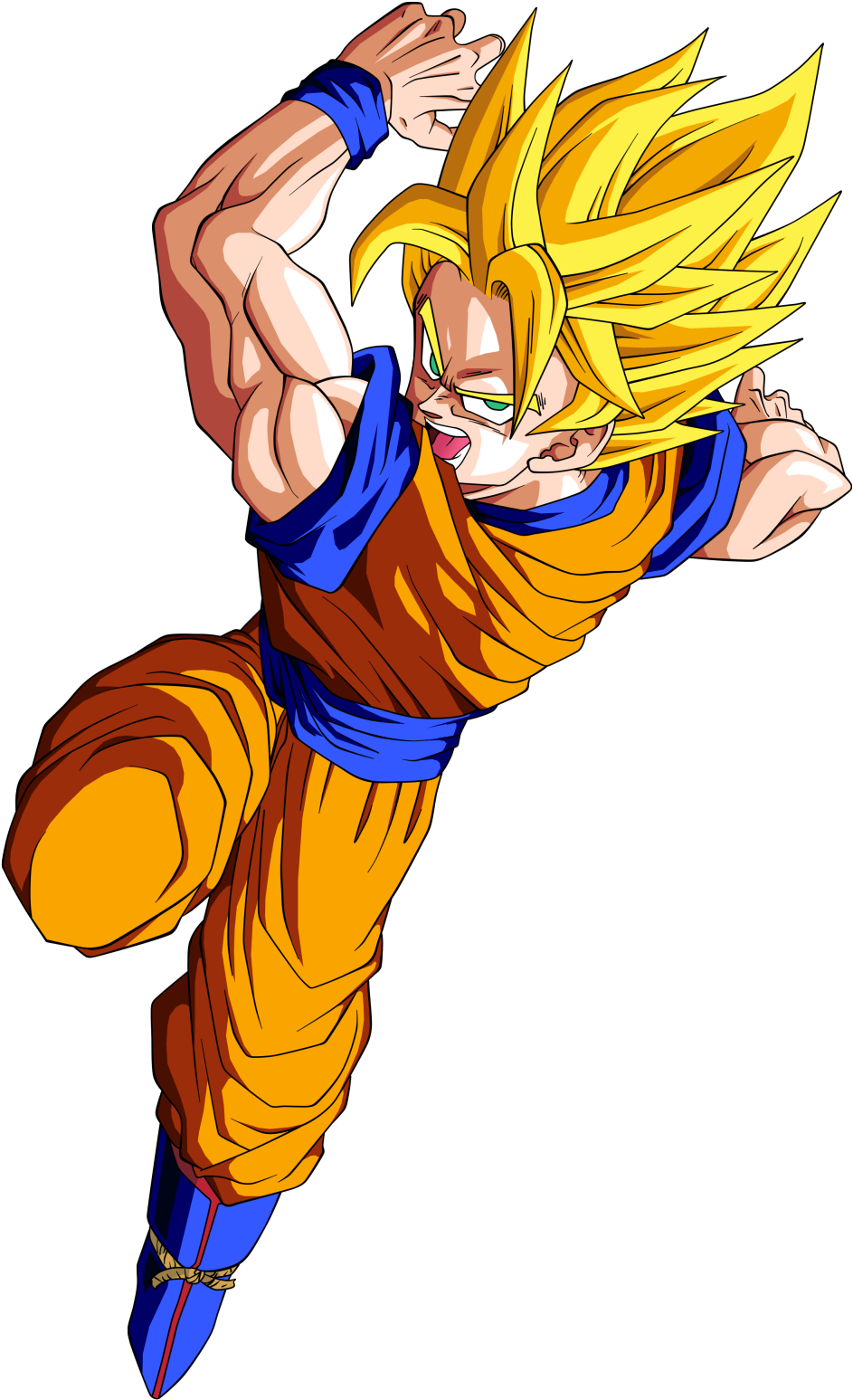 Goku Ssj - Super Saiyan Goku Render (984x1599)