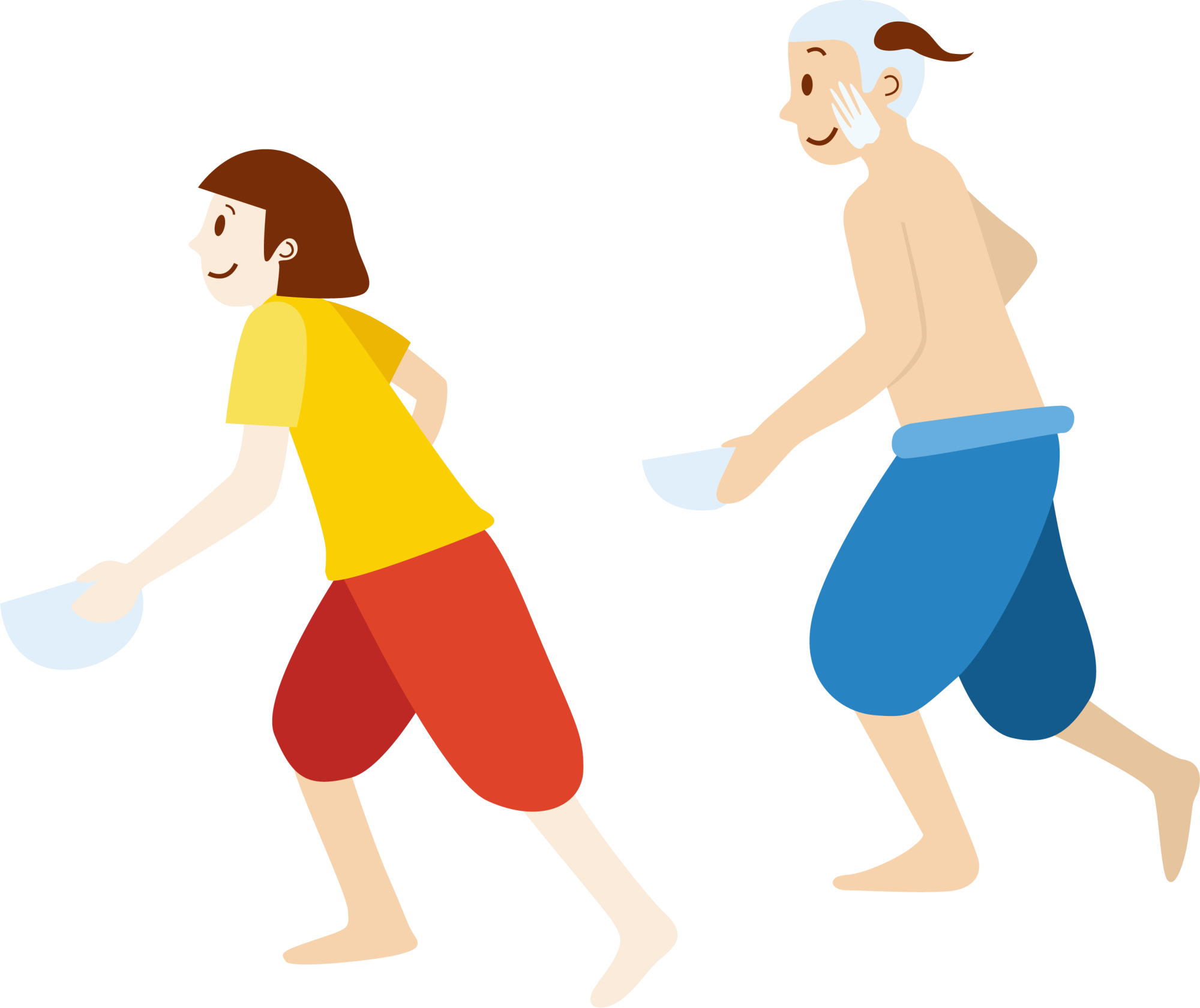 Yellow Cartoon Water Festival - Songkran Cartoon Png (2000x1681)