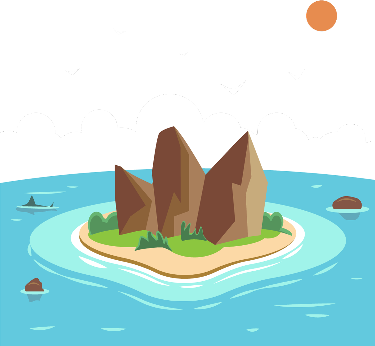 Tropical Islands Resort Silhouette Island - Island Vector (1200x1200)