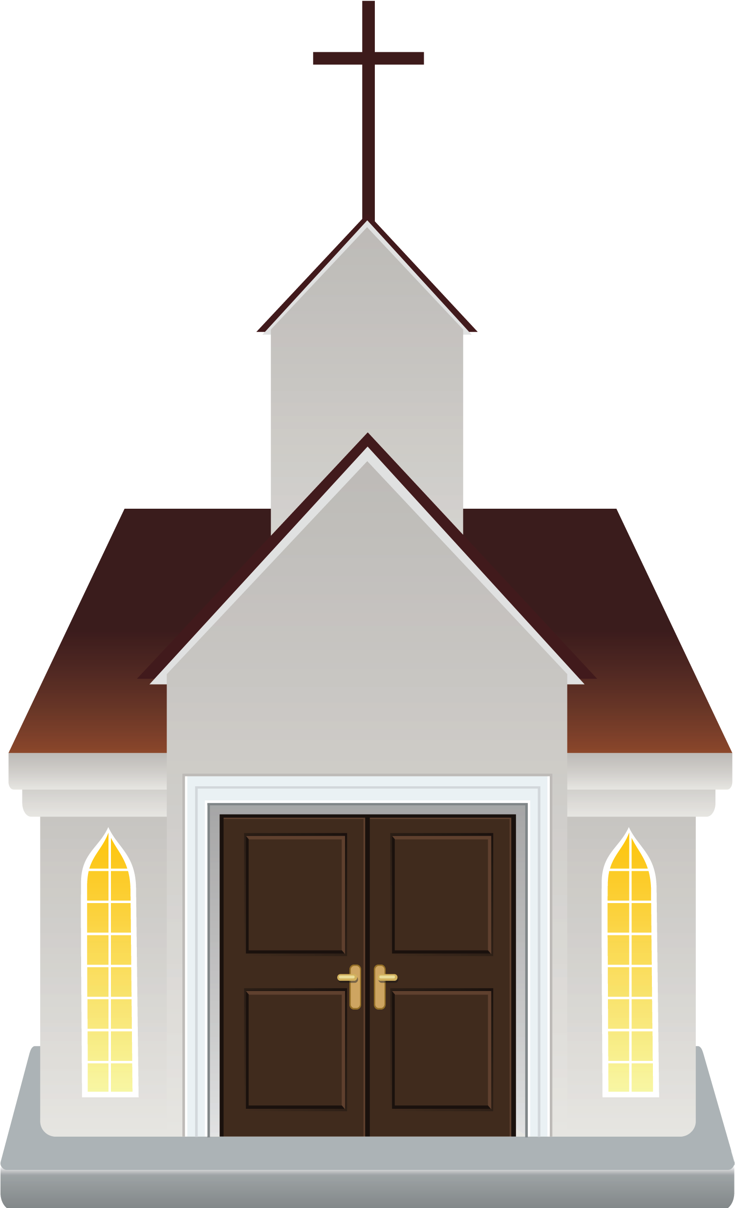 Icono De La Construcción De La Iglesia De Dibujos Animados - Cartoon Church Building (1561x2500)